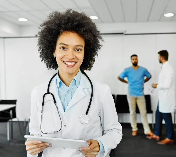 A doctor with attractive smile