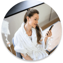 A women using mobile