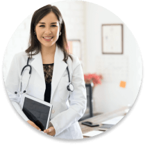 A doctor hold a book