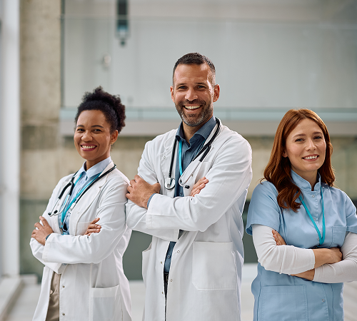 Male and female doctors
